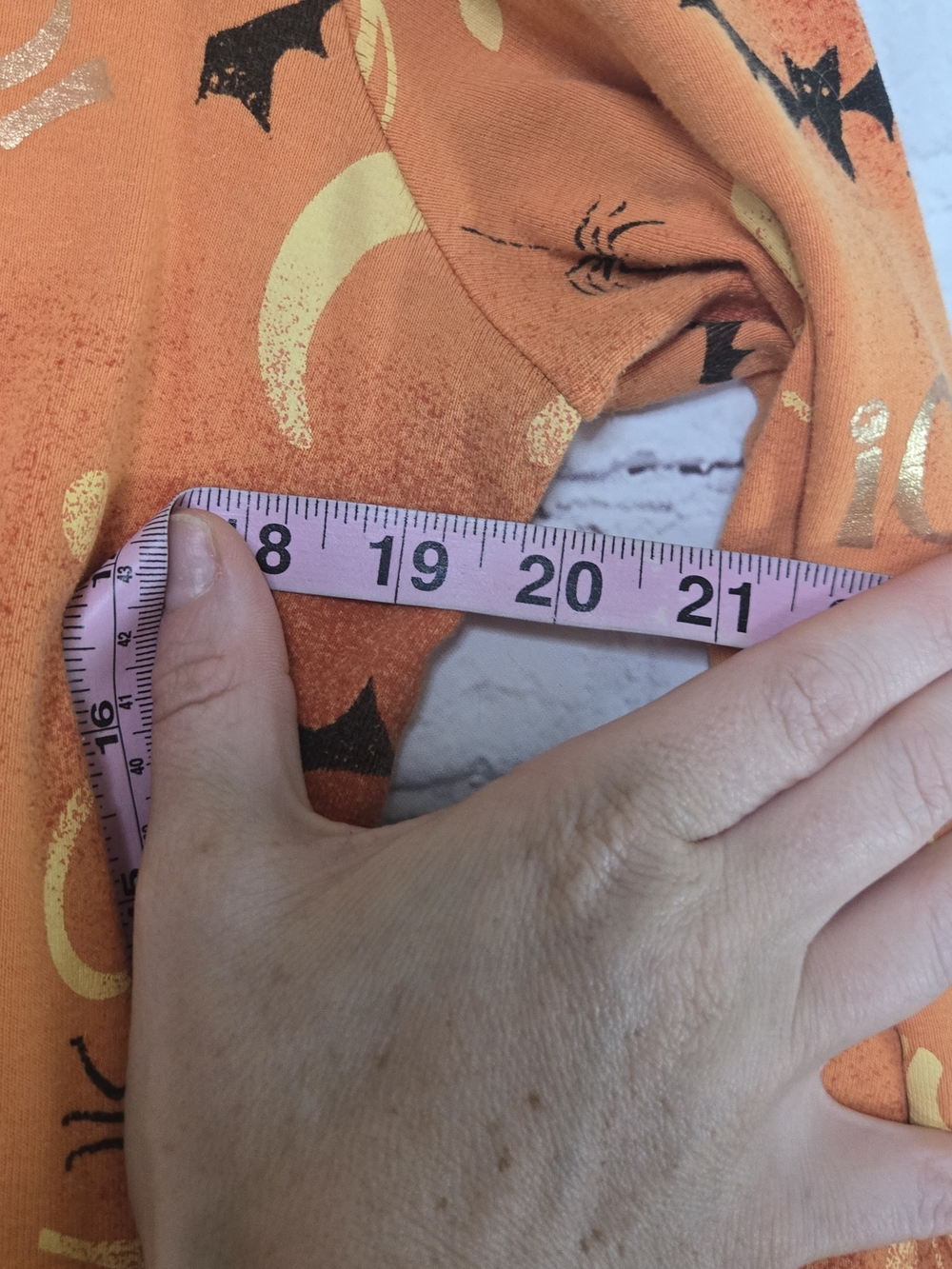 Y2k Vintage Halloween All Over Print Bat BOO Shirt Sz L - Picture 6 of 8